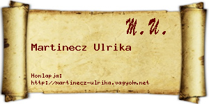 Martinecz Ulrika névjegykártya